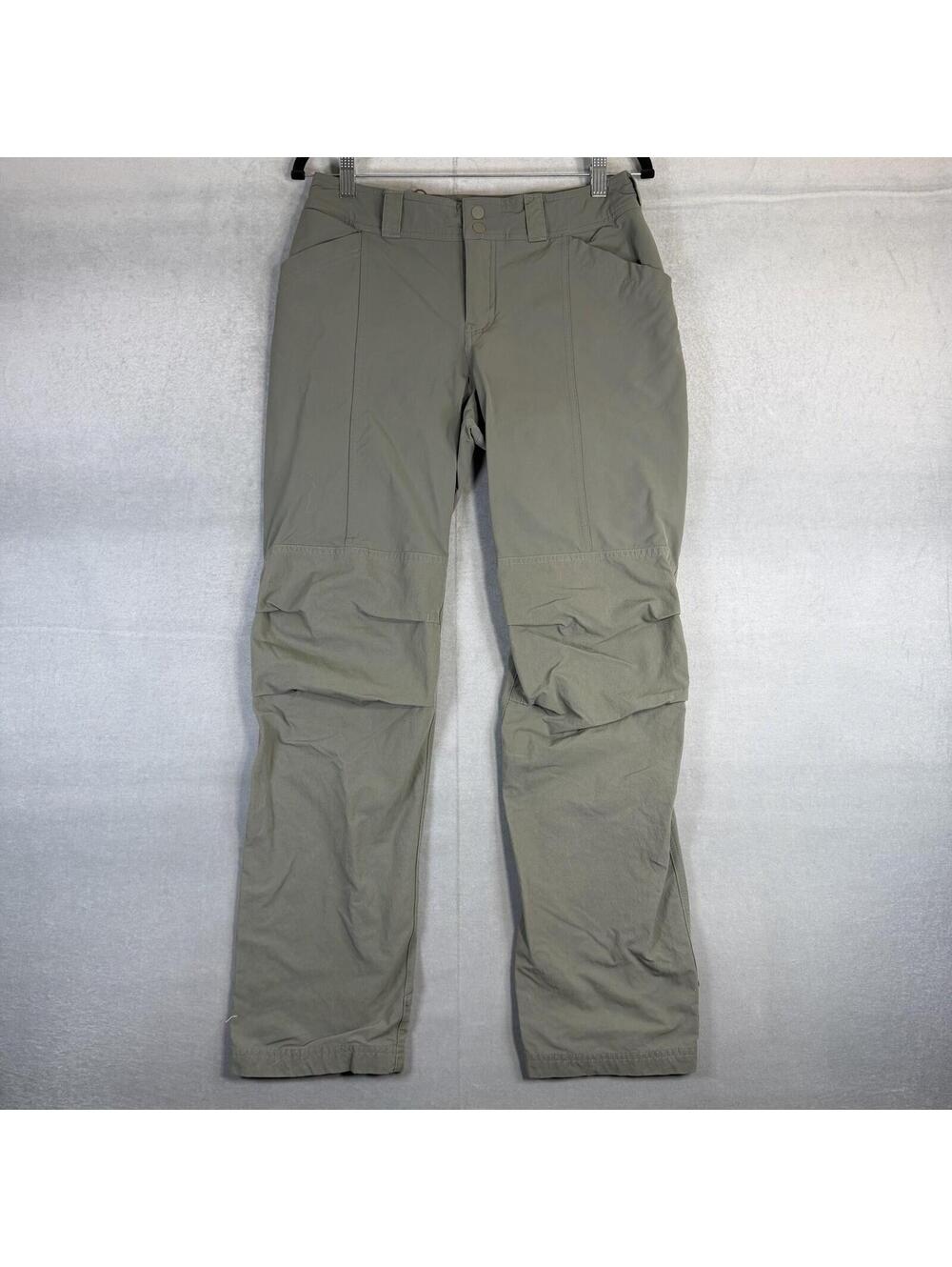 REI Co-op Screenline Hiking Pants Women 8 Green Hybrid Stretch Nylon Outdoor